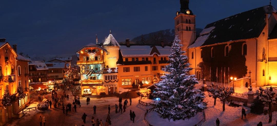 Illumination of the Christmas tree in Megève